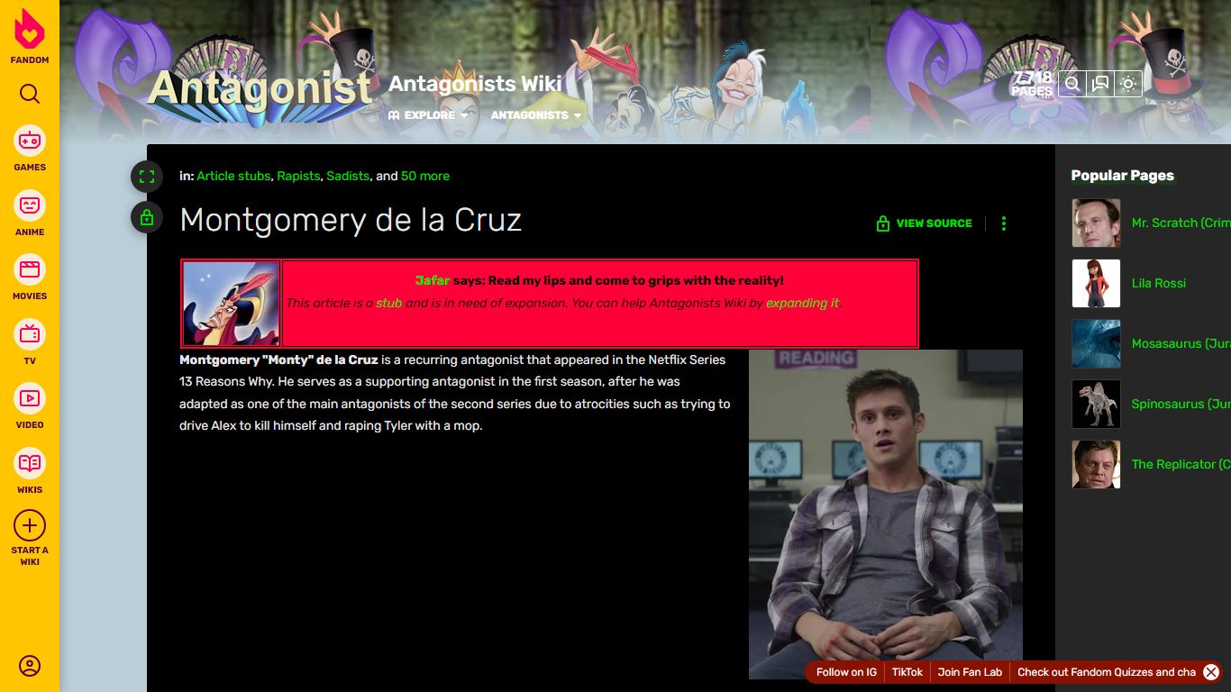 Montgomery de la Cruz | Antagonists Wiki | Fandom