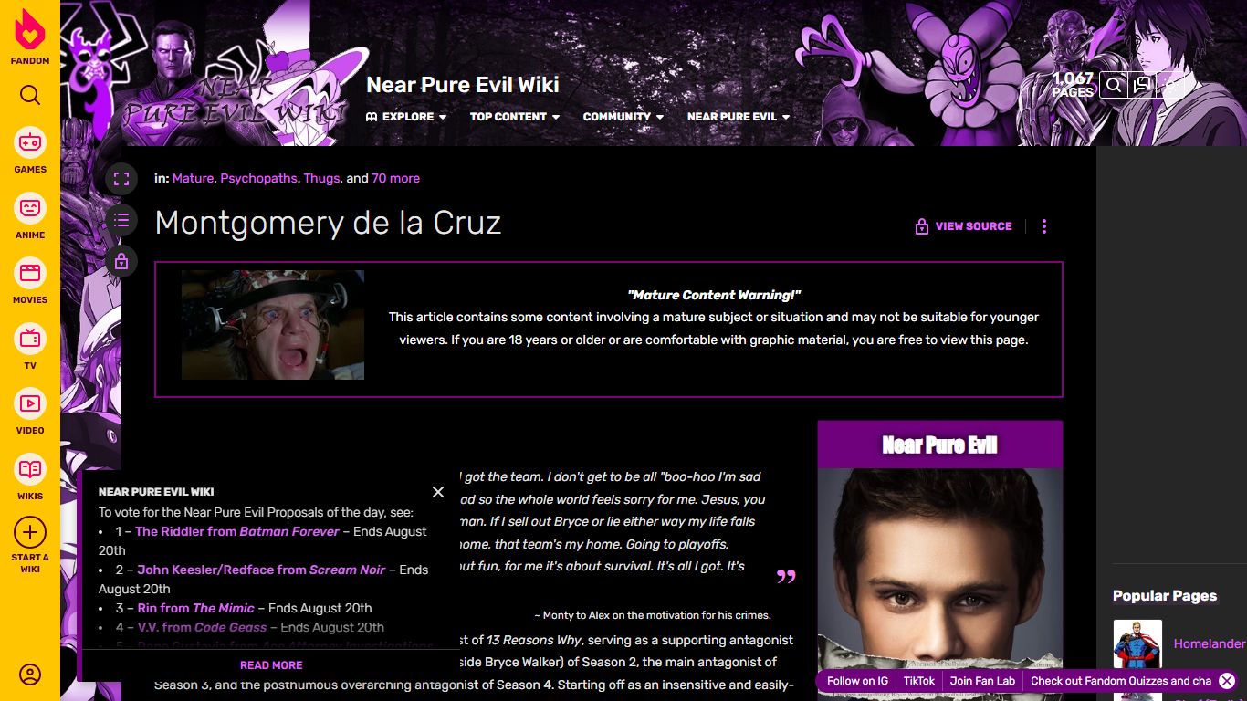 Montgomery de la Cruz | Near Pure Evil Wiki | Fandom