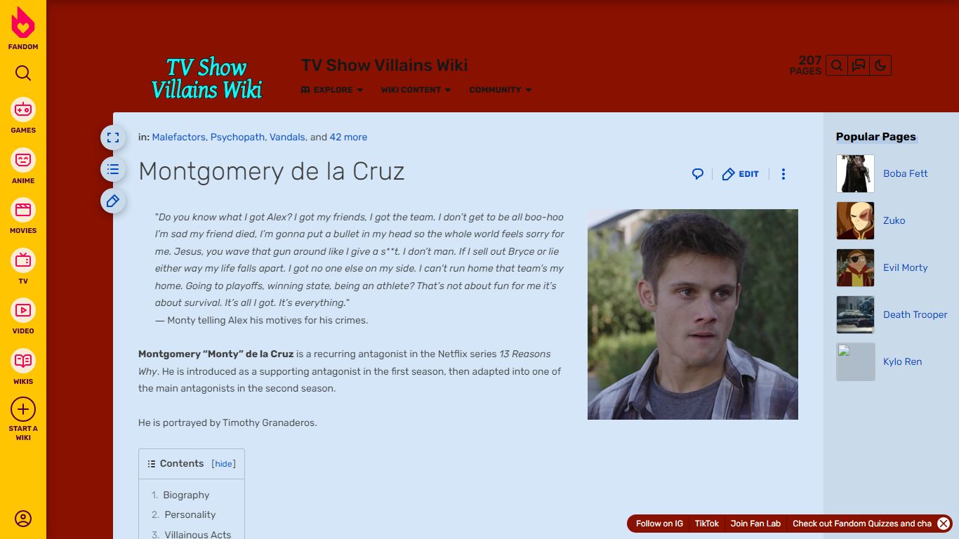 Montgomery de la Cruz | TV Show Villains Wiki | Fandom