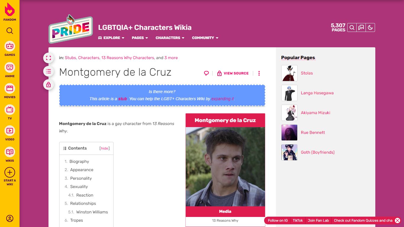 Montgomery de la Cruz | LGBT Characters Wikia | Fandom
