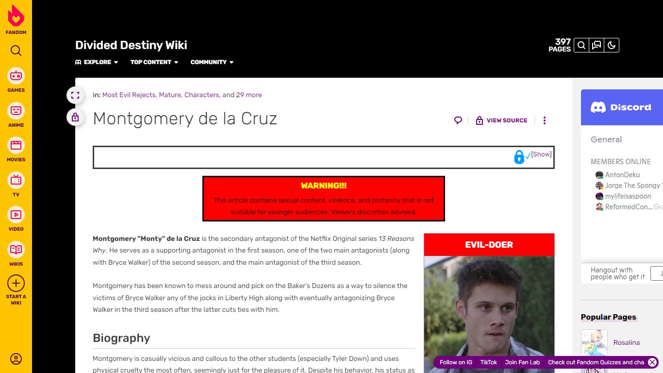 Montgomery de la Cruz | Divided Destiny Wiki | Fandom